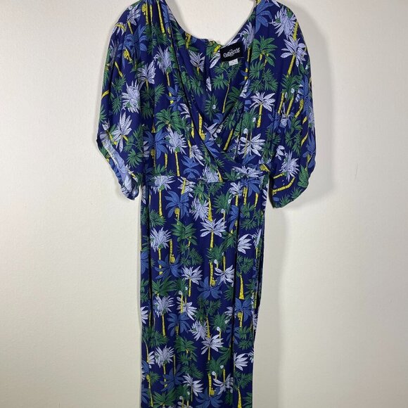 Collectif Women's SS Tropical Fit & Flare Maxi Dress Size: Small Viscose! - Picture 1 of 8
